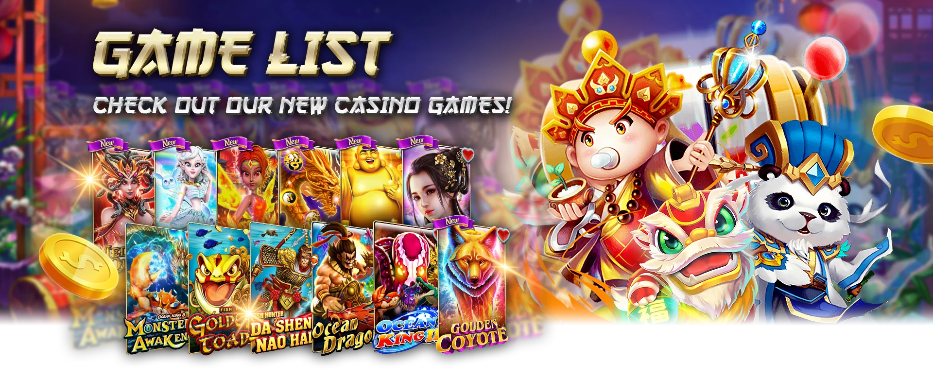Game List — check out our new casino games